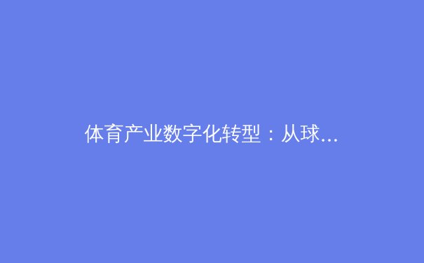 体育产业数字化转型：从球场到云端的技术革命与商业模式创新